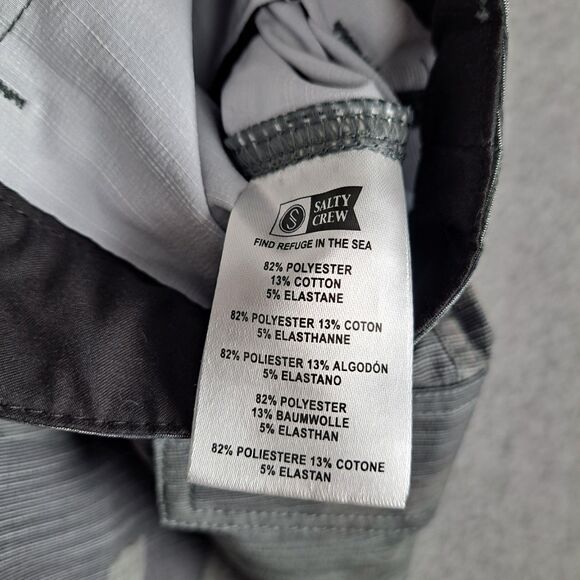 SALTY CREW Mens Shorts Sz 32 Hybrid CAMO Striped Walking Swim Casual Golf Fish - Picture 4 of 12